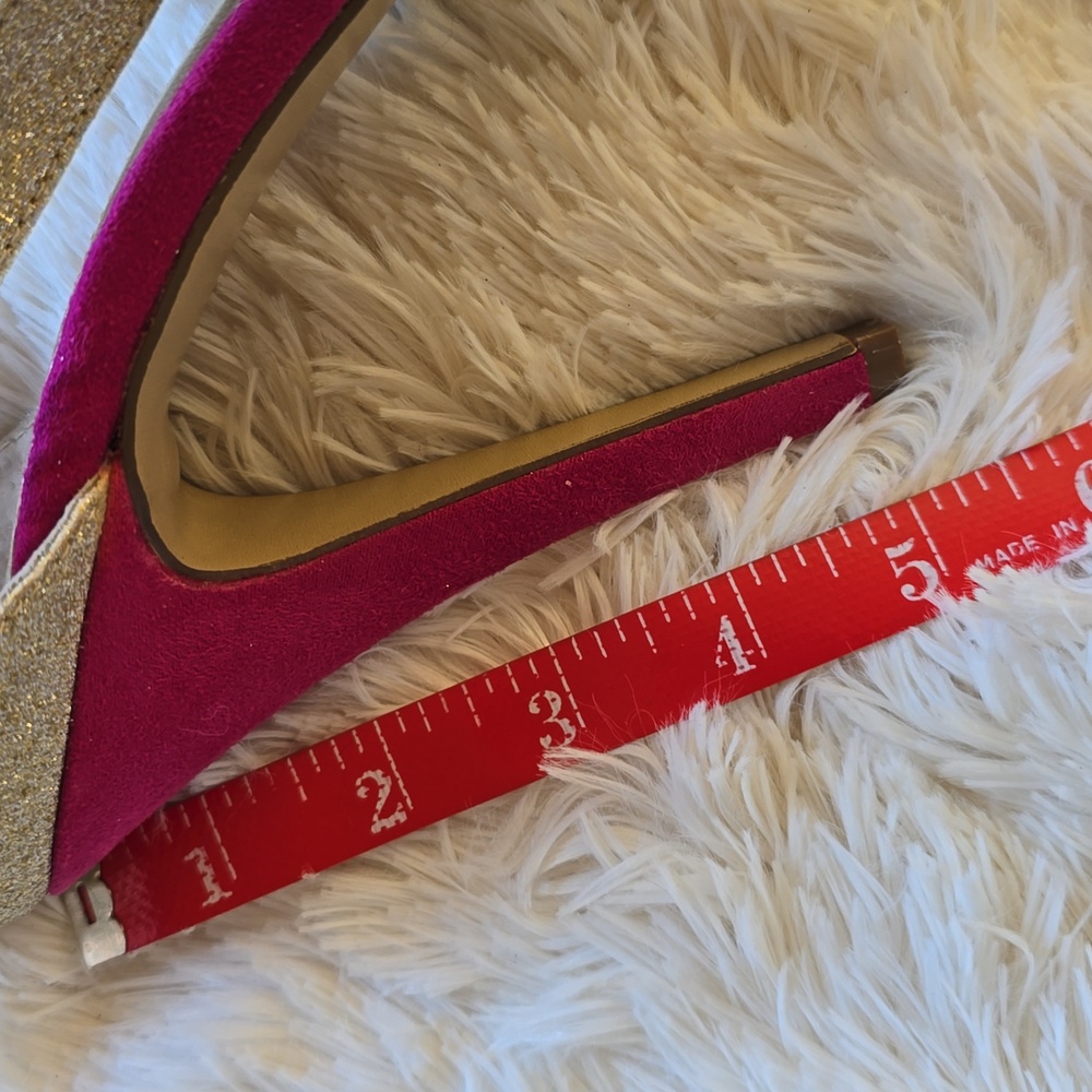 Guess Metalic Gold Sparkly Heels - Picture 3 of 7